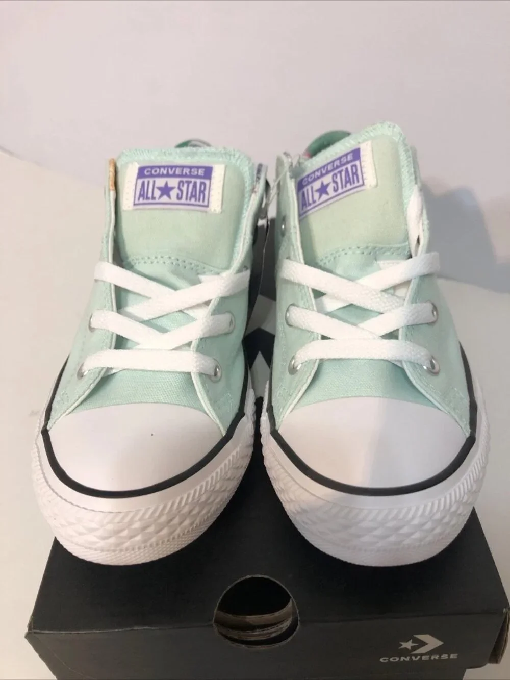 Converse CTAS Madison Ox Tal Lilac White LE Lace Up Canvas Sneakers Sz 3 EUR 35